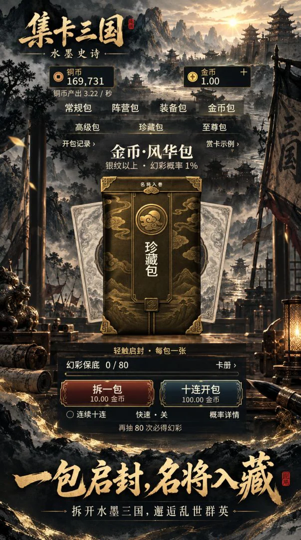 集卡三国：水墨史诗官方展示画面 2